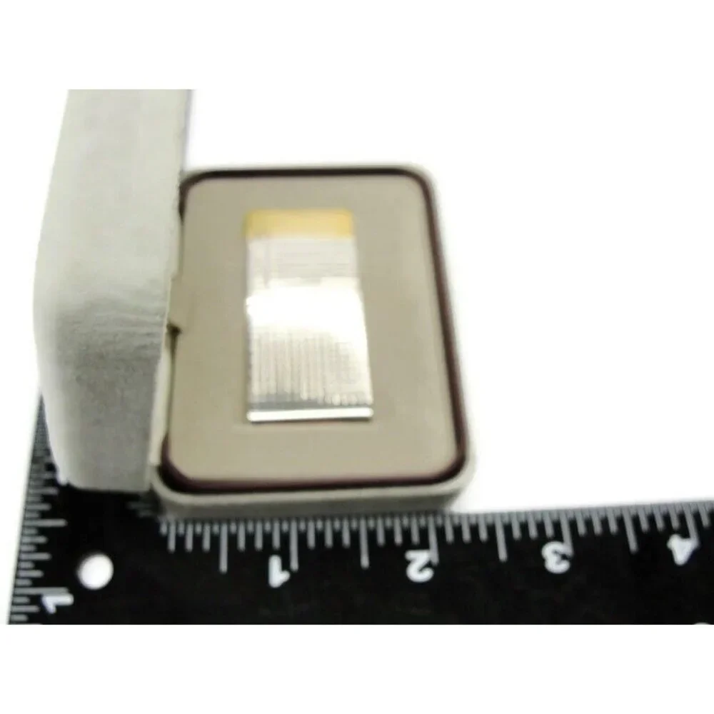 Legere Silver & Gold Tone Money Clip Stainless Wallet Credit Card ID Holder NOB